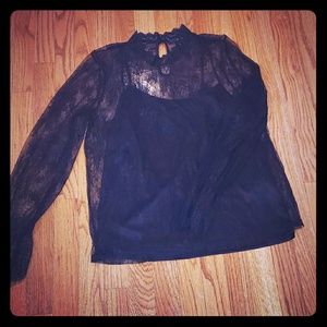 Black lace top